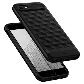 Etui Caseology Parallax für Apple iPhone 7 / 8 / SE 2020 / 2022 Mattschwarz