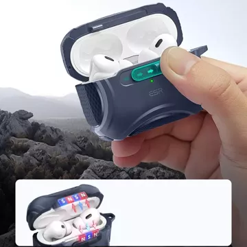 Etui ESR Cyber ​​FlickLock Halolock Magsafe für Apple AirPods Pro 1/2 Blau