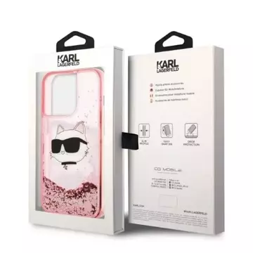 Etui Etui Karl Lagerfeld KLHCP14LLNCHCP für iPhone 14 Pro 6,1" Hardcase Glitter Choupette Head