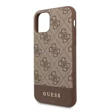 Etui Guess GUHCN61G4GLBR für Apple iPhone 11 6,1" / Xr brązowy/brown Hard Case 4G Stripe Collection