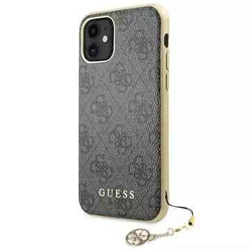 Etui Guess GUHCN61GF4GGR für Apple iPhone 11 6,1" / Xr grau/szary Hard Case 4G Charms Collection