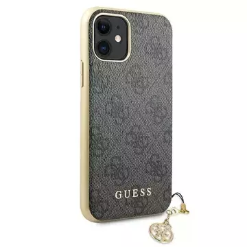 Etui Guess GUHCN61GF4GGR für Apple iPhone 11 6,1" / Xr grau/szary Hard Case 4G Charms Collection