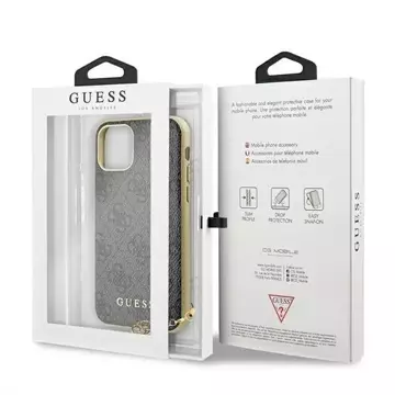 Etui Guess GUHCN61GF4GGR für Apple iPhone 11 6,1" / Xr grau/szary Hard Case 4G Charms Collection