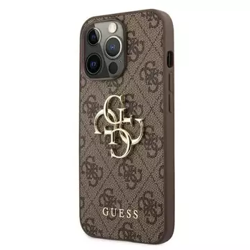 Etui Guess GUHCP13L4GMGBR für Apple iPhone 13 Pro / 13 6,1" brązowy/brown hardcase 4G Big Metal Logo