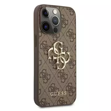 Etui Guess GUHCP13L4GMGBR für Apple iPhone 13 Pro / 13 6,1" brązowy/brown hardcase 4G Big Metal Logo