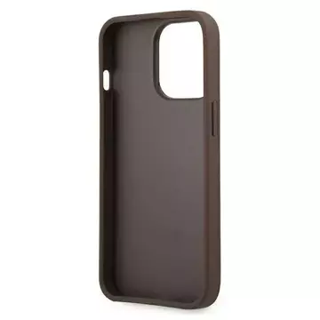 Etui Guess GUHCP13L4GMGBR für Apple iPhone 13 Pro / 13 6,1" brązowy/brown hardcase 4G Big Metal Logo