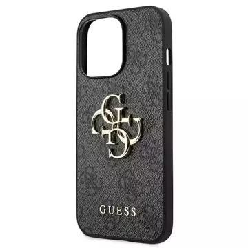 Etui Guess GUHCP13L4GMGGR für Apple iPhone 13 Pro / 13 6,1" szary/grey hardcase 4G Big Metal Logo