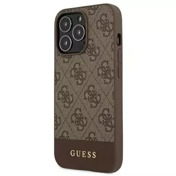 Etui Guess GUHCP13LG4GLBR für Apple iPhone 13 Pro / 13 6,1" brązowy/brown Hard Case 4G Stripe Collection