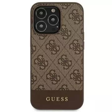 Etui Guess GUHCP13LG4GLBR für Apple iPhone 13 Pro / 13 6,1" brązowy/brown Hard Case 4G Stripe Collection