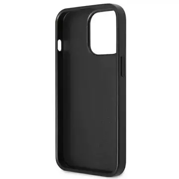 Etui Guess GUHCP13LPSATPK für Apple iPhone 13 Pro / 13 6,1" Czarny/Black Hardcase SaffianoTriangle Logo Cardslot