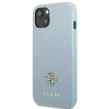 Etui Guess GUHCP13MPS4MB für Apple iPhone 13 6,1" niebieski/blue Hardcase Saffiano 4G Small Metal Logo