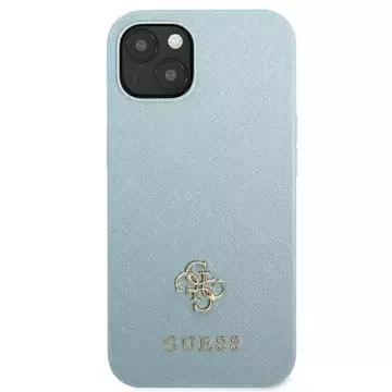 Etui Guess GUHCP13MPS4MB für Apple iPhone 13 6,1" niebieski/blue Hardcase Saffiano 4G Small Metal Logo