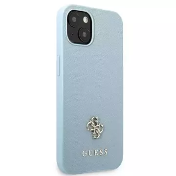 Etui Guess GUHCP13MPS4MB für Apple iPhone 13 6,1" niebieski/blue Hardcase Saffiano 4G Small Metal Logo