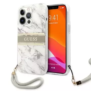 Etui Guess GUHCP13XKMABGR für iPhone 13 Pro Max 6,7" Hardcase Marble Strap Collection