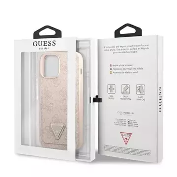 Etui Guess GUHCP13XP4TPP für iPhone 13 Pro Max 6,7" Hardcase 4G Triangle Logo Cardslot