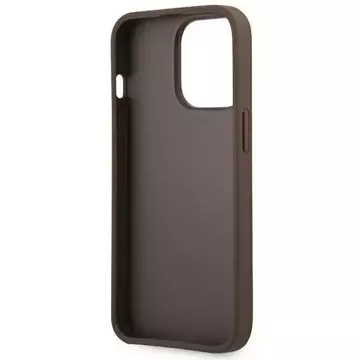 Etui Guess GUHCP14L4GMGBR für Apple iPhone 14 Pro 6,1" brązowy/brown hardcase 4G Big Metal Logo