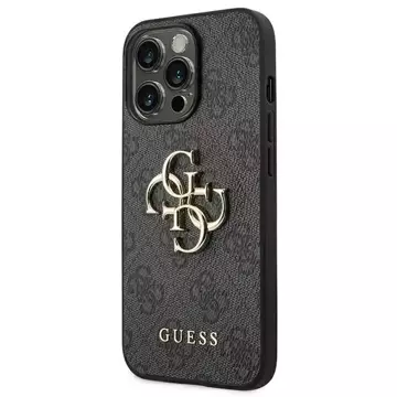 Etui Guess GUHCP14L4GMGGR für Apple iPhone 14 Pro 6,1" szary/grey hardcase 4G Big Metal Logo