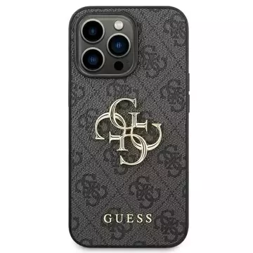 Etui Guess GUHCP14L4GMGGR für Apple iPhone 14 Pro 6,1" szary/grey hardcase 4G Big Metal Logo