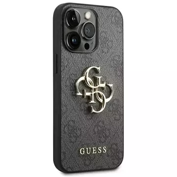 Etui Guess GUHCP14L4GMGGR für Apple iPhone 14 Pro 6,1" szary/grey hardcase 4G Big Metal Logo