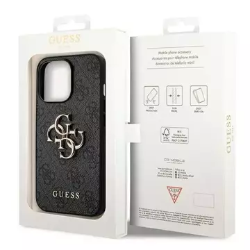 Etui Guess GUHCP14L4GMGGR für Apple iPhone 14 Pro 6,1" szary/grey hardcase 4G Big Metal Logo