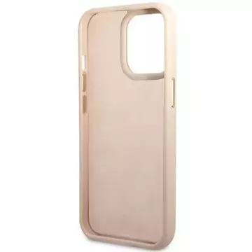 Etui Guess GUHCP14LHG4SHP für Apple iPhone 14 Pro 6,1" różowy/pink Hard Case 4G Vintage Gold Logo