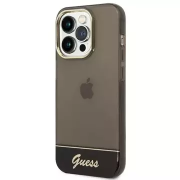 Etui Guess GUHCP14LHGCOK für Apple iPhone 14 Pro 6,1" Czarny/Black Hardcase Durchscheinend