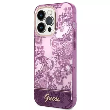 Etui Guess GUHCP14LHGPLHF für Apple iPhone 14 Pro 6,1" fuksja/fuschia Hardcase Porcelain Collection