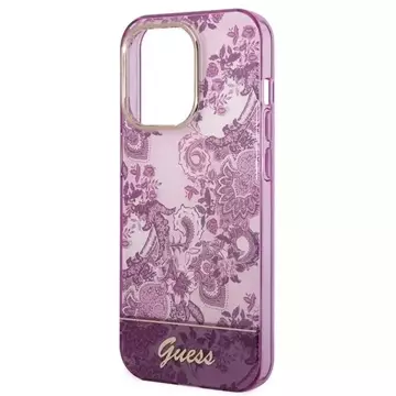 Etui Guess GUHCP14LHGPLHF für Apple iPhone 14 Pro 6,1" fuksja/fuschia Hardcase Porcelain Collection