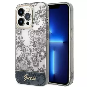 Etui Guess GUHCP14LHGPLHG für Apple iPhone 14 Pro 6,1" szary/grey Hardcase Porcelain Collection