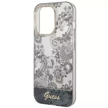 Etui Guess GUHCP14LHGPLHG für Apple iPhone 14 Pro 6,1" szary/grey Hardcase Porcelain Collection