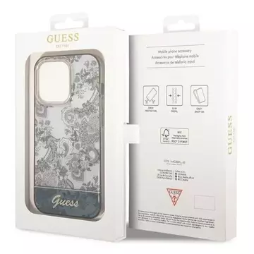 Etui Guess GUHCP14LHGPLHG für Apple iPhone 14 Pro 6,1" szary/grey Hardcase Porcelain Collection