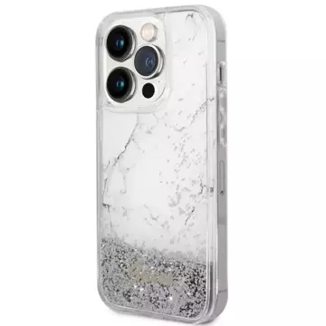 Etui Guess GUHCP14LLCSGSGH für iPhone 14 Pro 6,1" Hardcase Liquid Glitter Marble