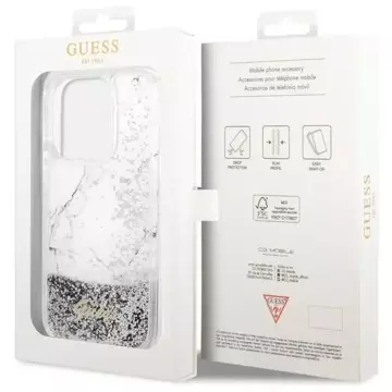 Etui Guess GUHCP14LLCSGSGH für iPhone 14 Pro 6,1" Hardcase Liquid Glitter Marble