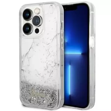 Etui Guess GUHCP14LLCSGSGH für iPhone 14 Pro 6,1" Hardcase Liquid Glitter Marble