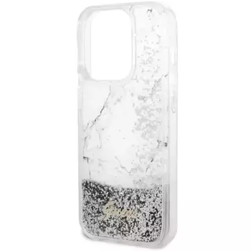 Etui Guess GUHCP14LLCSGSGH für iPhone 14 Pro 6,1" Hardcase Liquid Glitter Marble