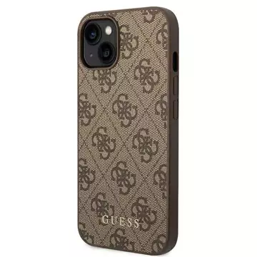 Etui Guess GUHCP14MG4GFBR für Apple iPhone 14 Plus 6,7" brązowy/brown Hard Case 4G Metal Gold Logo