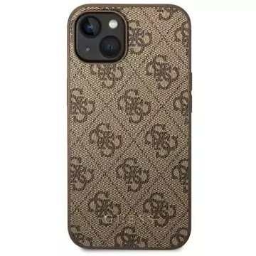 Etui Guess GUHCP14MG4GFBR für Apple iPhone 14 Plus 6,7" brązowy/brown Hard Case 4G Metal Gold Logo