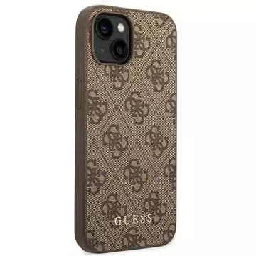 Etui Guess GUHCP14MG4GFBR für Apple iPhone 14 Plus 6,7" brązowy/brown Hard Case 4G Metal Gold Logo