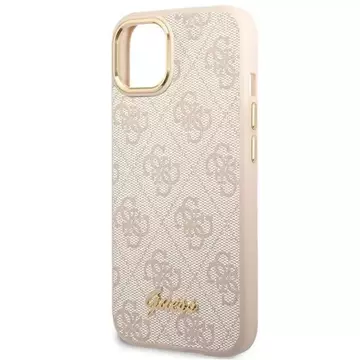 Etui Guess GUHCP14MHG4SHP für Apple iPhone 14 Plus 6,7" różowy/pink Hard Case 4G Vintage Gold Logo