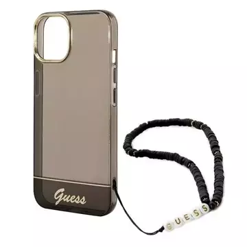 Etui Guess GUHCP14MHGCOHK für Apple iPhone 14 Plus 6,7" Czarny/Black Hardcase Translucent Pearl Strap