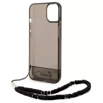 Etui Guess GUHCP14MHGCOHK für Apple iPhone 14 Plus 6,7" Czarny/Black Hardcase Translucent Pearl Strap