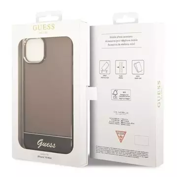 Etui Guess GUHCP14MHGCOK für Apple iPhone 14 Plus 6,7" Czarny/Black Hardcase Durchscheinend