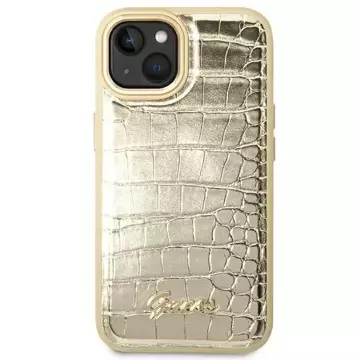 Etui Guess GUHCP14MHGCRHD für Apple iPhone 14 Plus 6,7" złoty/gold Hardcase Croco Collection