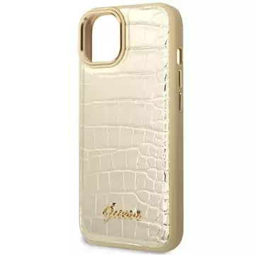 Etui Guess GUHCP14MHGCRHD für Apple iPhone 14 Plus 6,7" złoty/gold Hardcase Croco Collection