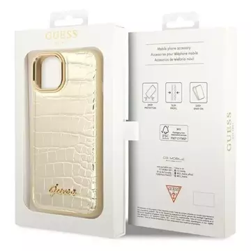 Etui Guess GUHCP14MHGCRHD für Apple iPhone 14 Plus 6,7" złoty/gold Hardcase Croco Collection