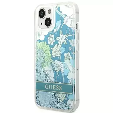 Etui Guess GUHCP14MLFLSN für Apple iPhone 14 Plus 6,7" zielony/green Hardcase Flower Liquid Glitter