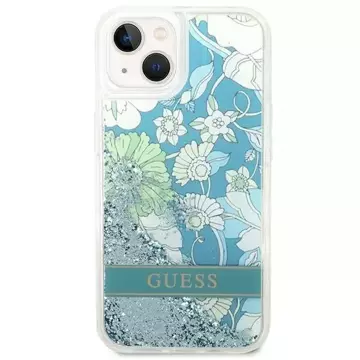 Etui Guess GUHCP14MLFLSN für Apple iPhone 14 Plus 6,7" zielony/green Hardcase Flower Liquid Glitter