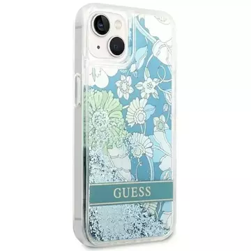 Etui Guess GUHCP14MLFLSN für Apple iPhone 14 Plus 6,7" zielony/green Hardcase Flower Liquid Glitter