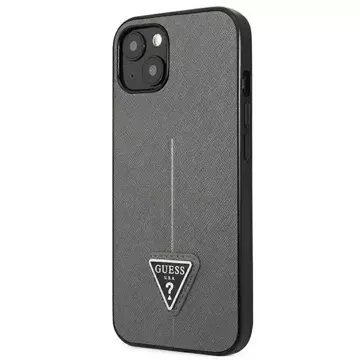 Etui Guess GUHCP14MPSATLG für Apple iPhone 14 Plus 6,7" srebrny/silver Hardcase SaffianoTriangle Logo