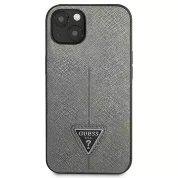 Etui Guess GUHCP14MPSATLG für Apple iPhone 14 Plus 6,7" srebrny/silver Hardcase SaffianoTriangle Logo